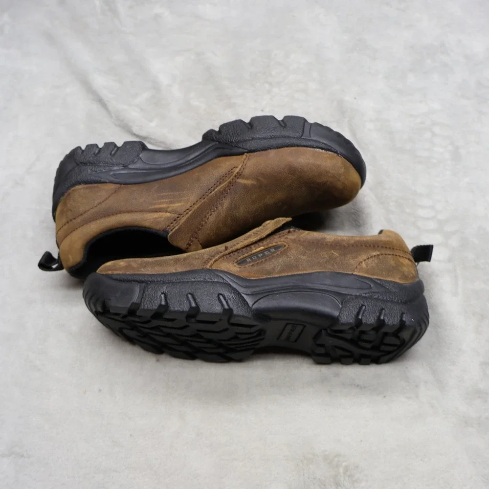 Roper Mens 9.5 Slip On‎ Shoes Brown Performance Sports Leather Rugged Casual